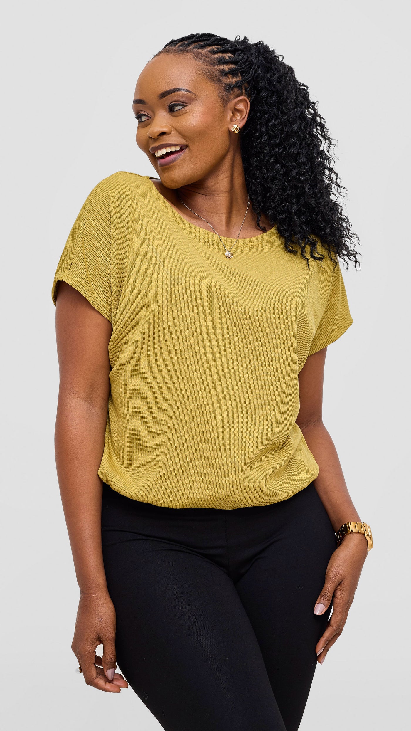 Vivo Safa Drop Shoulder Top - Olive
