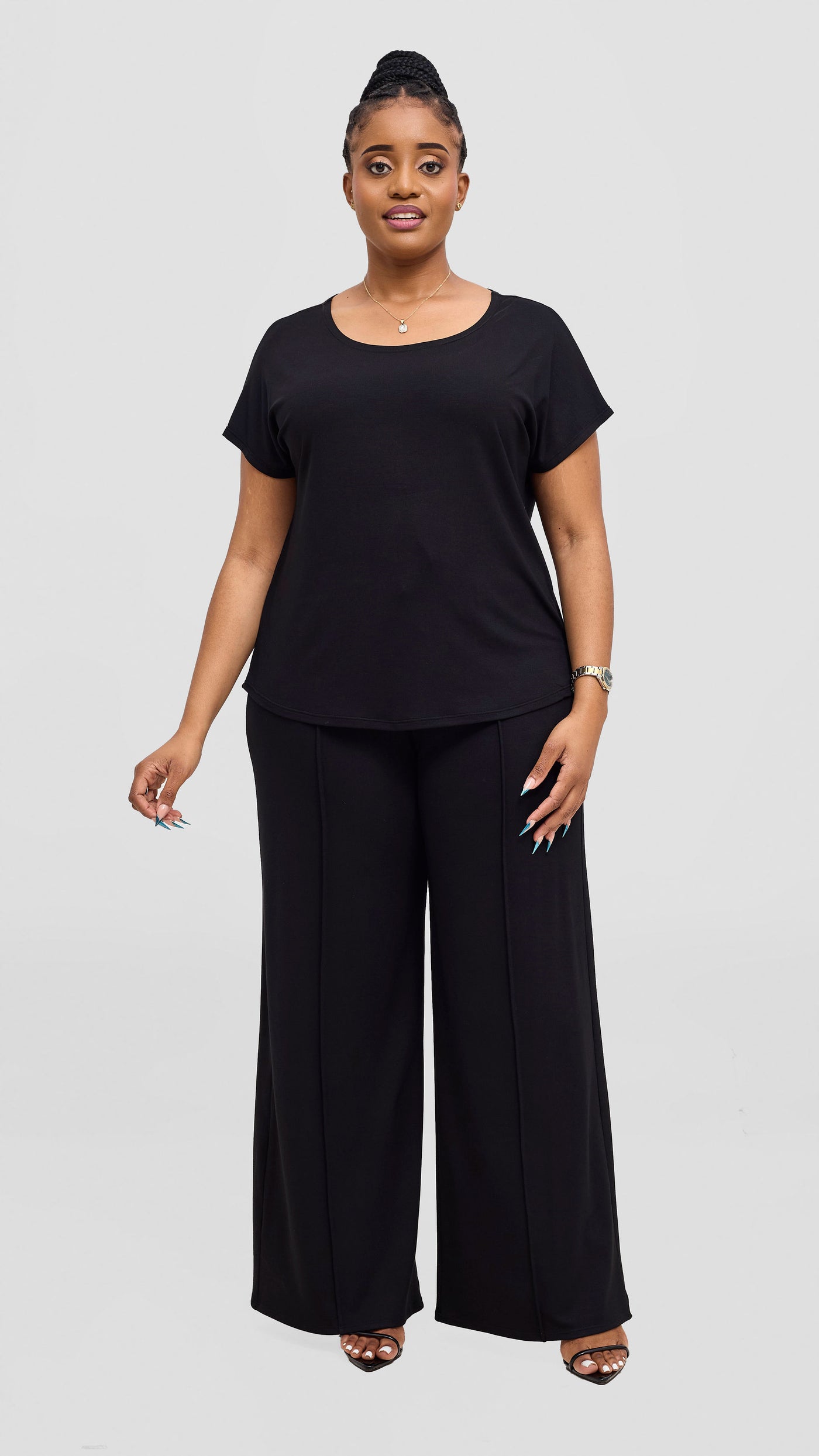 Vivo Ria Panelled Pants - Black