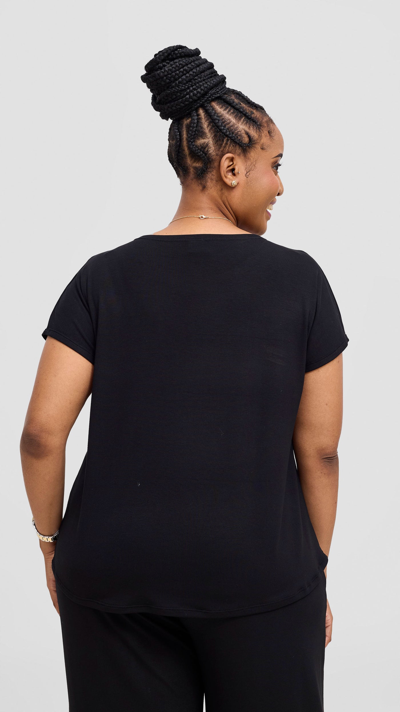Vivo Ria Drop Shoulder Top - Black
