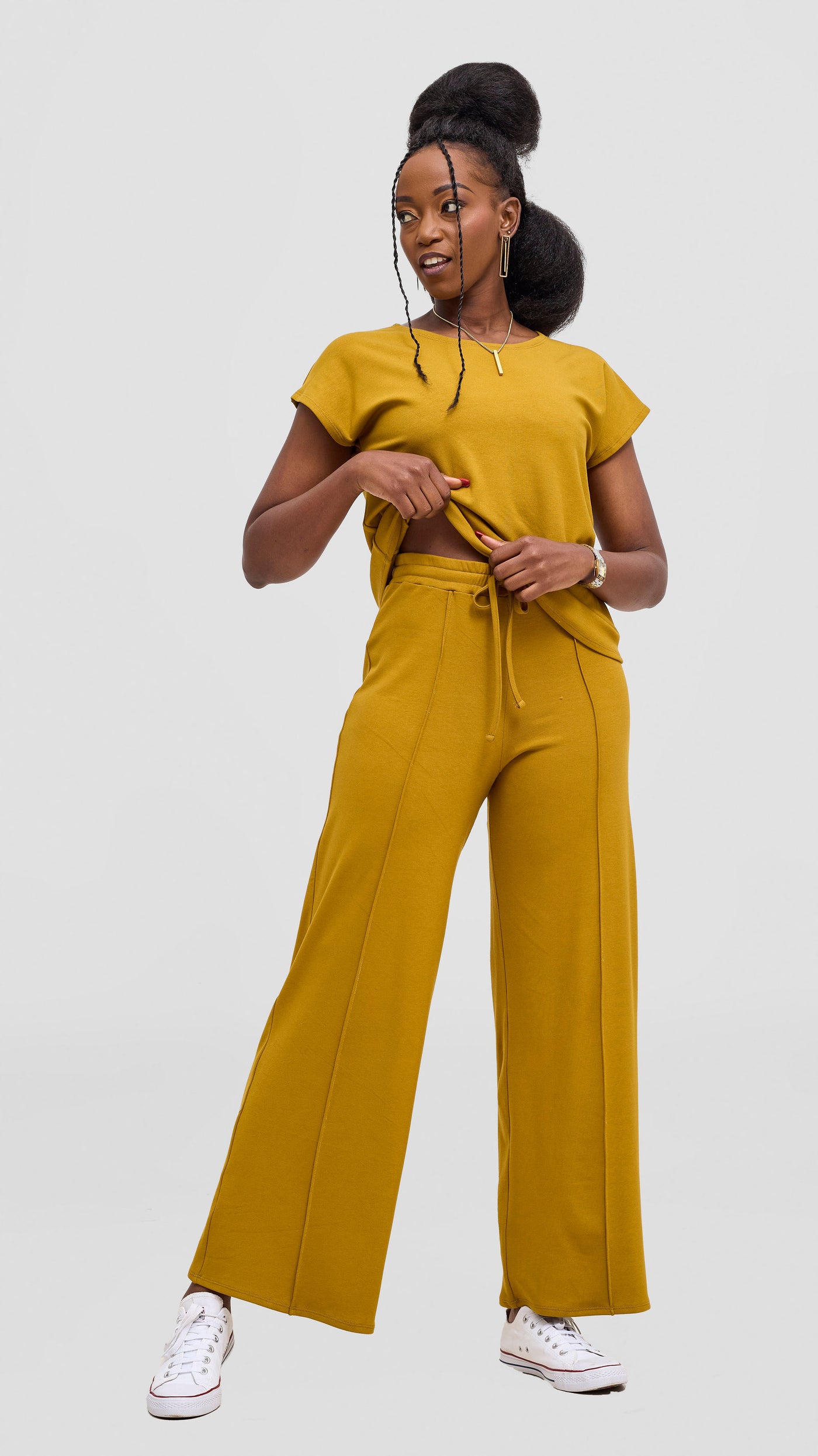 Vivo Ria Drop Shoulder Top - Dark Olive