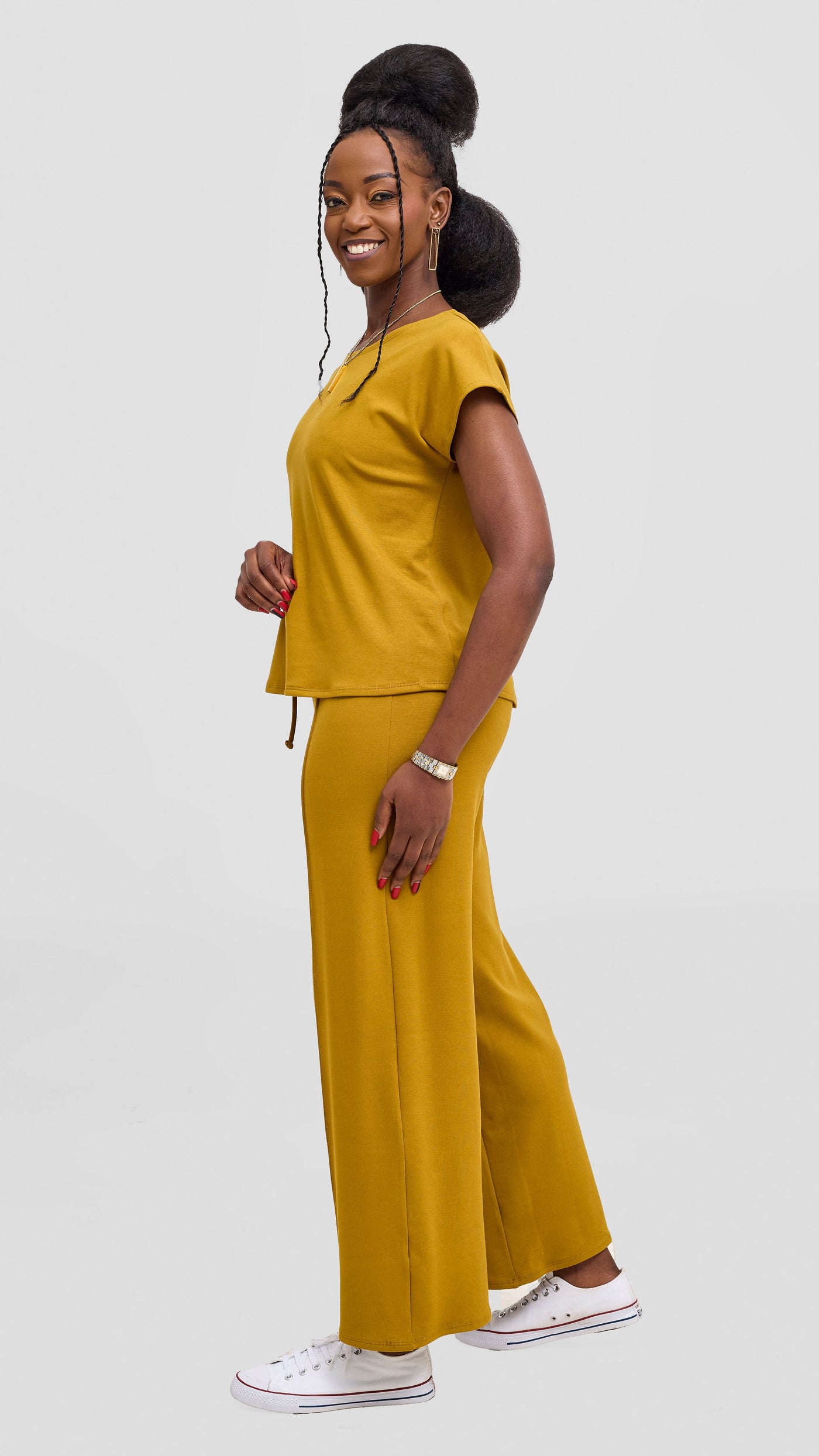 Vivo Ria Drop Shoulder Top - Dark Olive