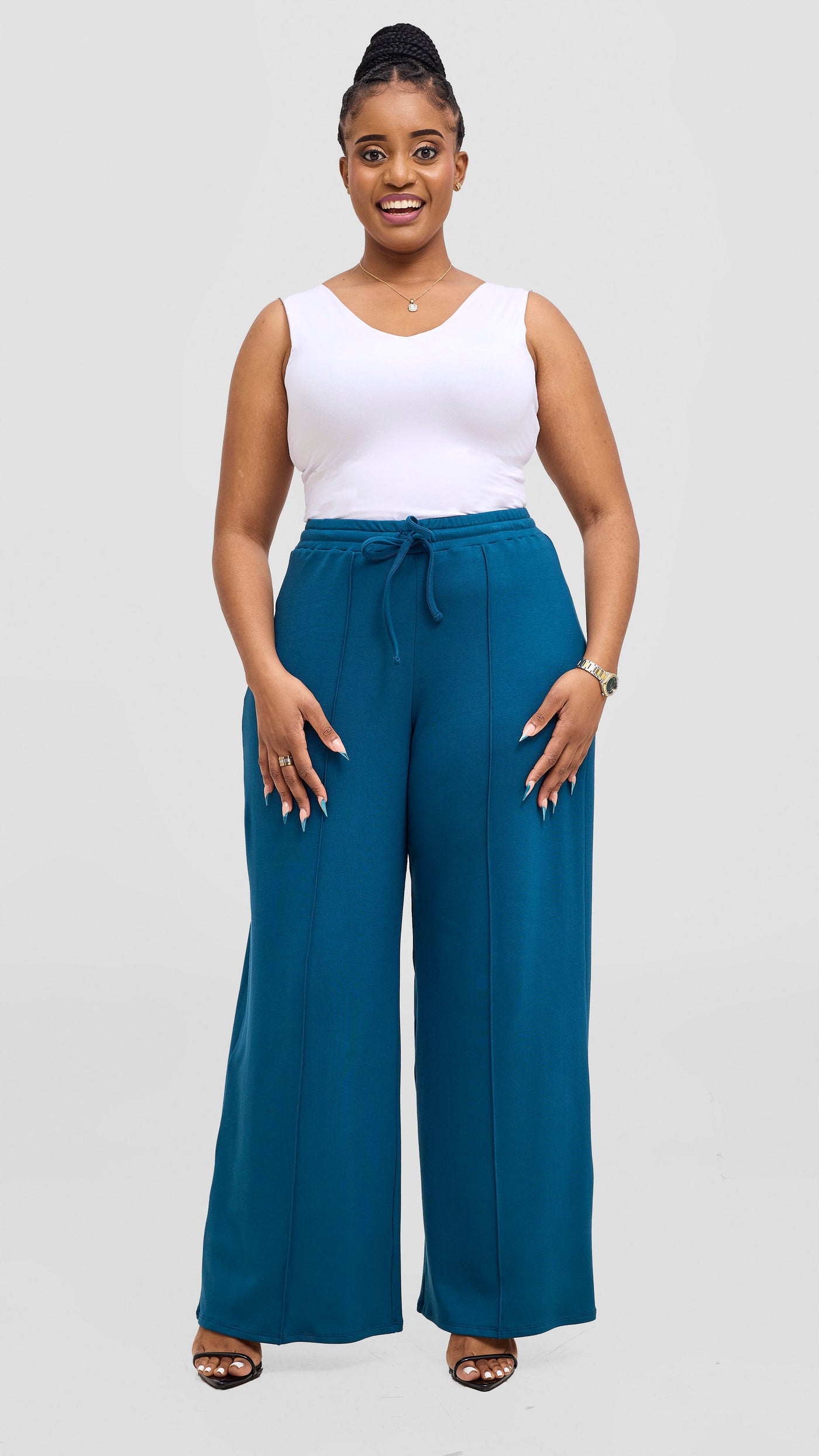 Vivo Ria Panelled Pants - Teal