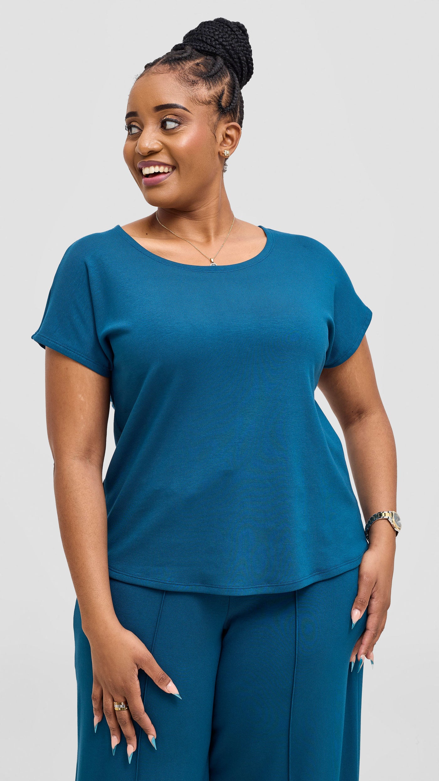 Vivo Ria Drop Shoulder Top - Teal