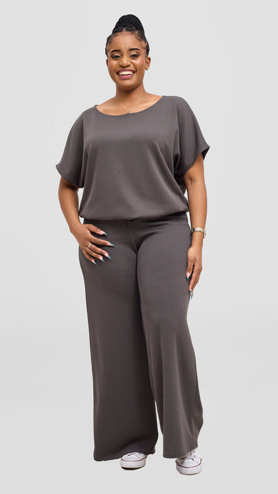 Vivo Safa Drop Shoulder Top - Grey