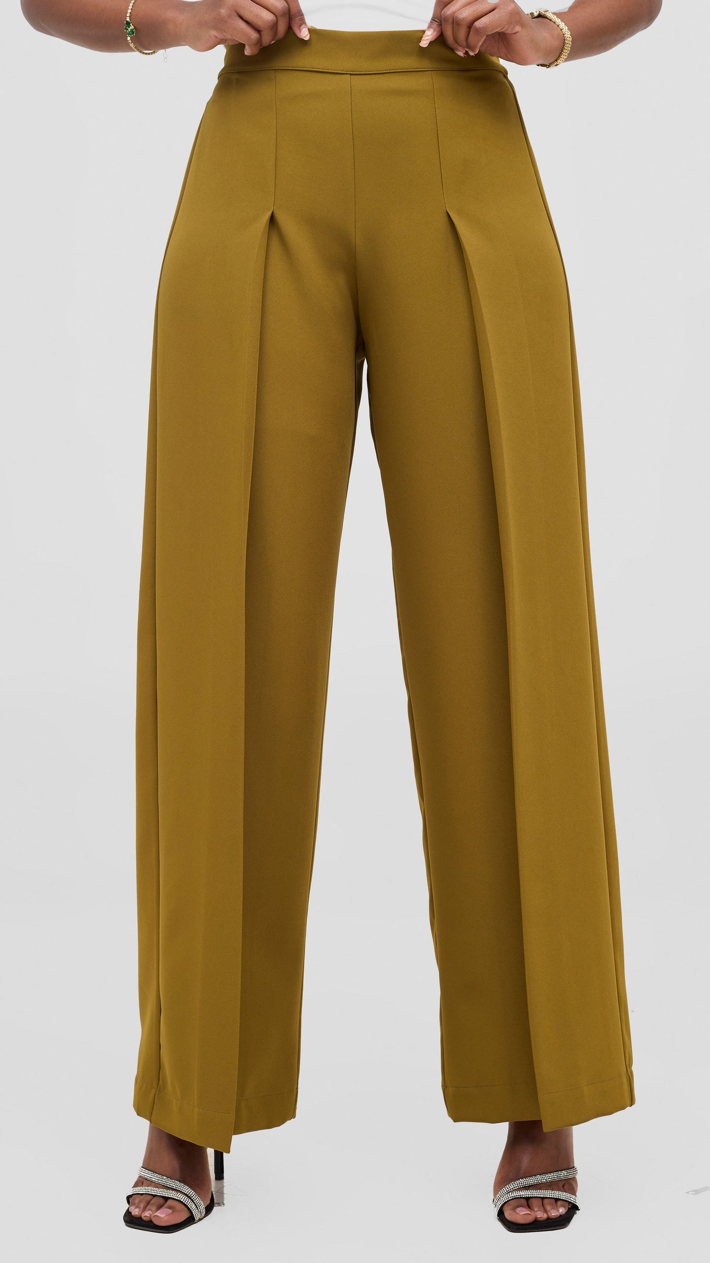 Vivo Nora Wide Leg Pants - Dark Olive