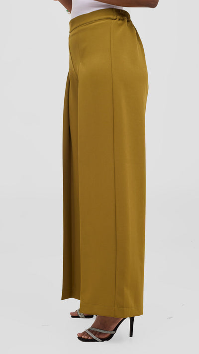 Vivo Nora Wide Leg Pants - Dark Olive