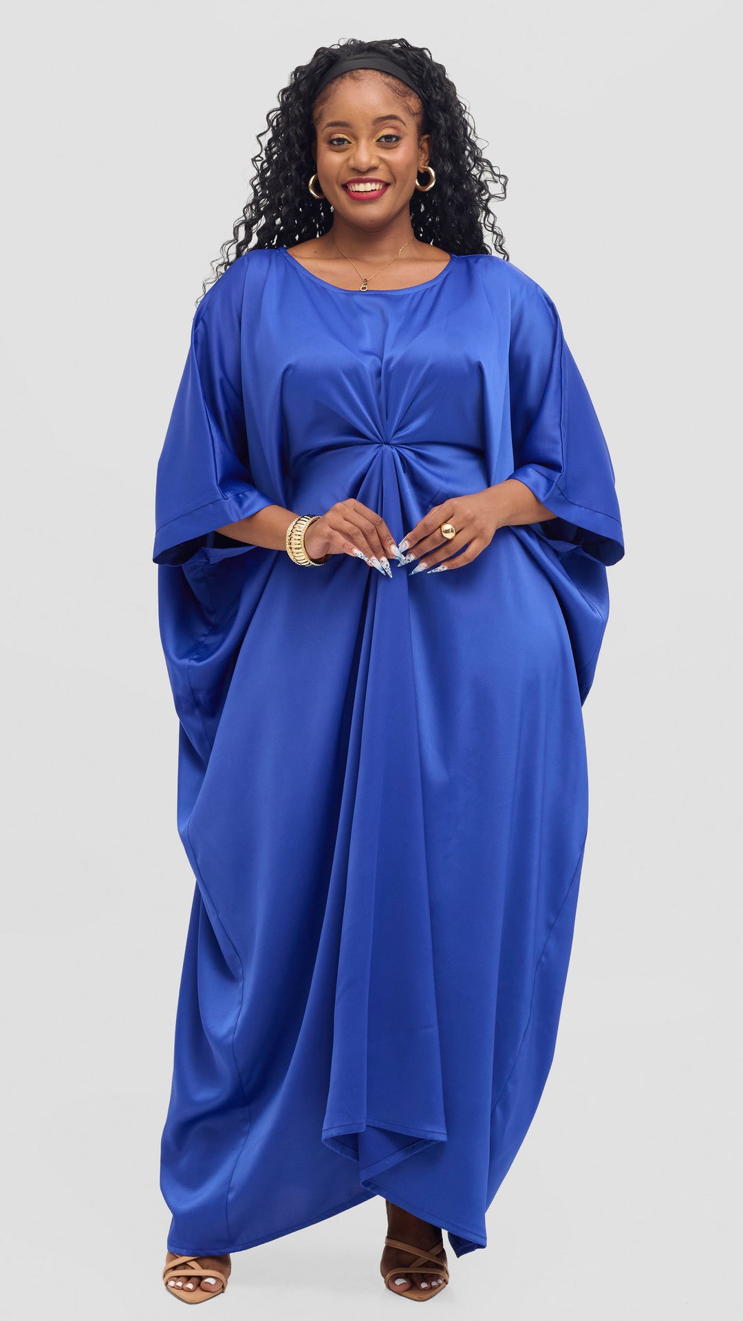 Jolly Fancy Wear Rich Auntie Kaftan Dress - Royal Blue