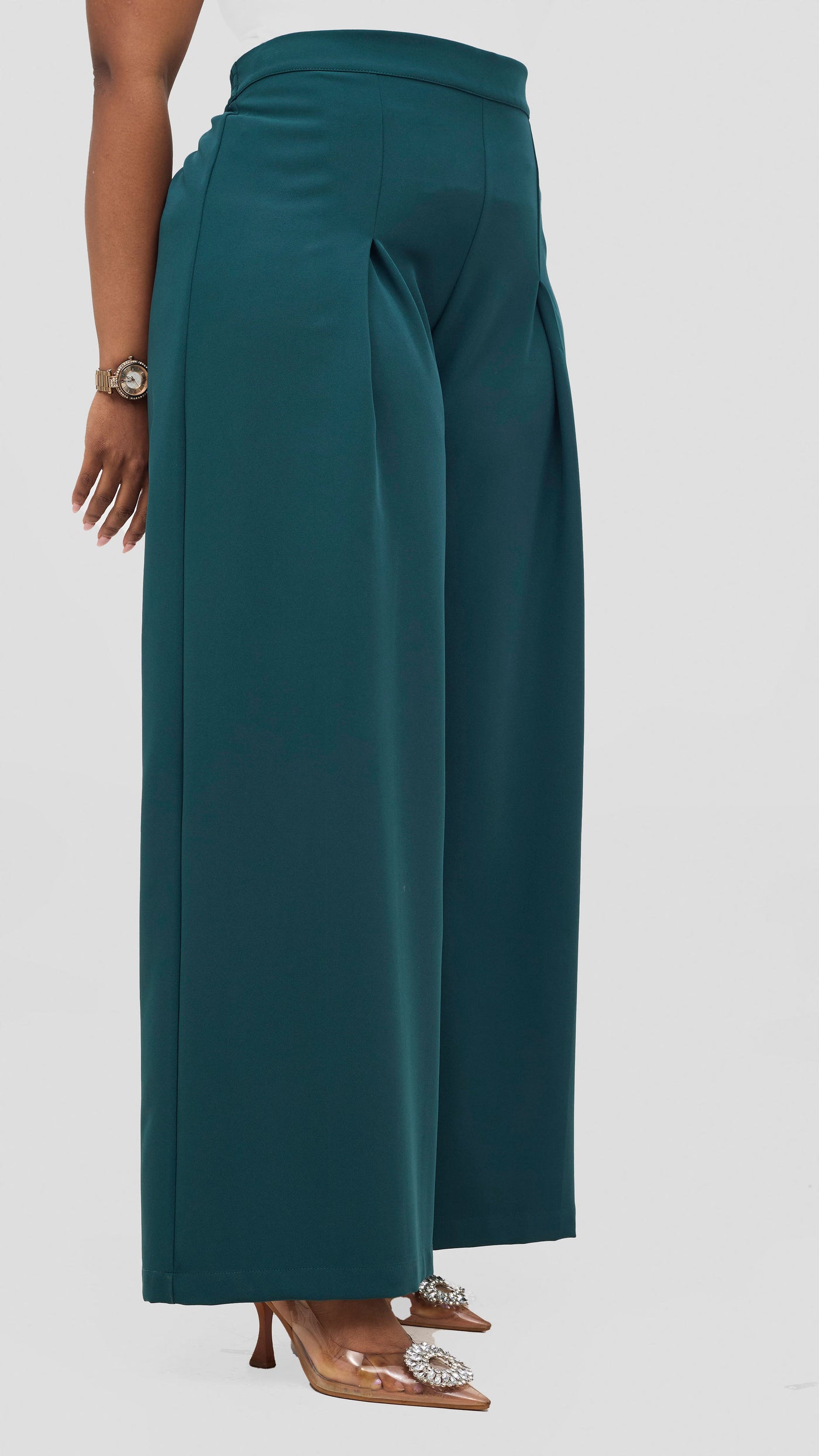 Vivo Nora Wide Leg Pants - Dark Green