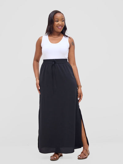 Vivo Seli Maxi Skirt - Black - Shopzetu