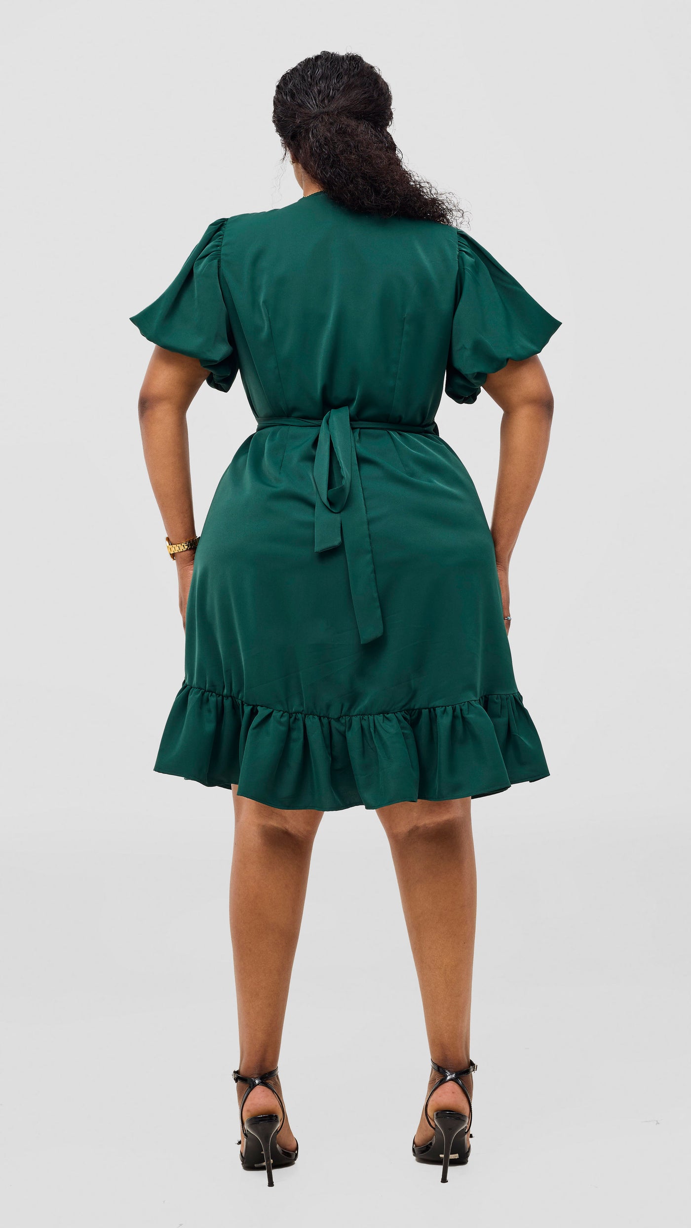 Vivo Hadiya Wrap Dress - Dark Green