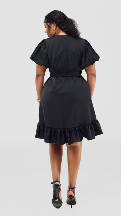 Vivo Hadiya Wrap Dress - Black