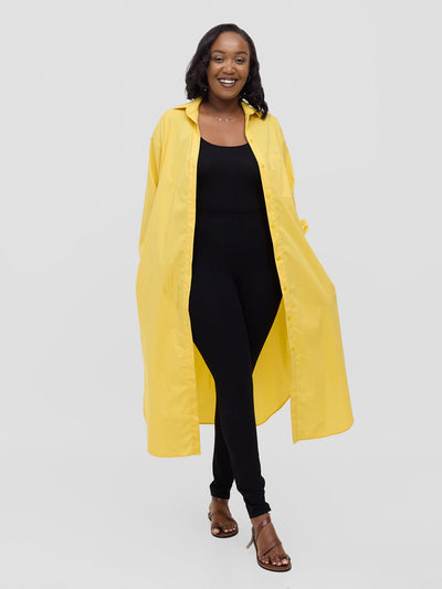 Safari by Vivo Mansi Bishop Sleeve Shacket - Mustard