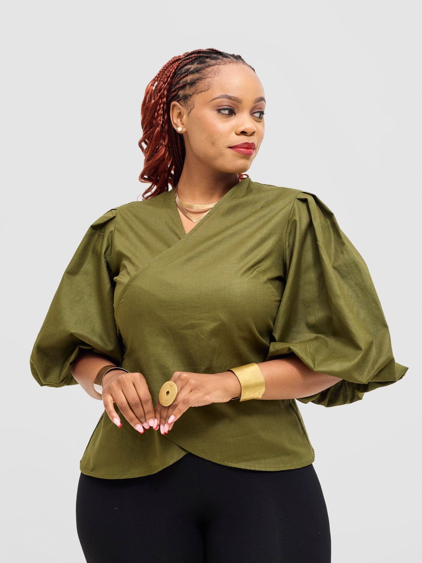 Safari Savannah Wrap Top - Hunters - Shopzetu