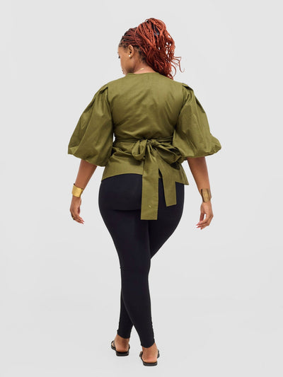 Safari Savannah Wrap Top - Hunters - Shopzetu