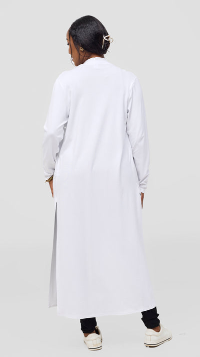 Safari Long Sleeve Waterfall - White