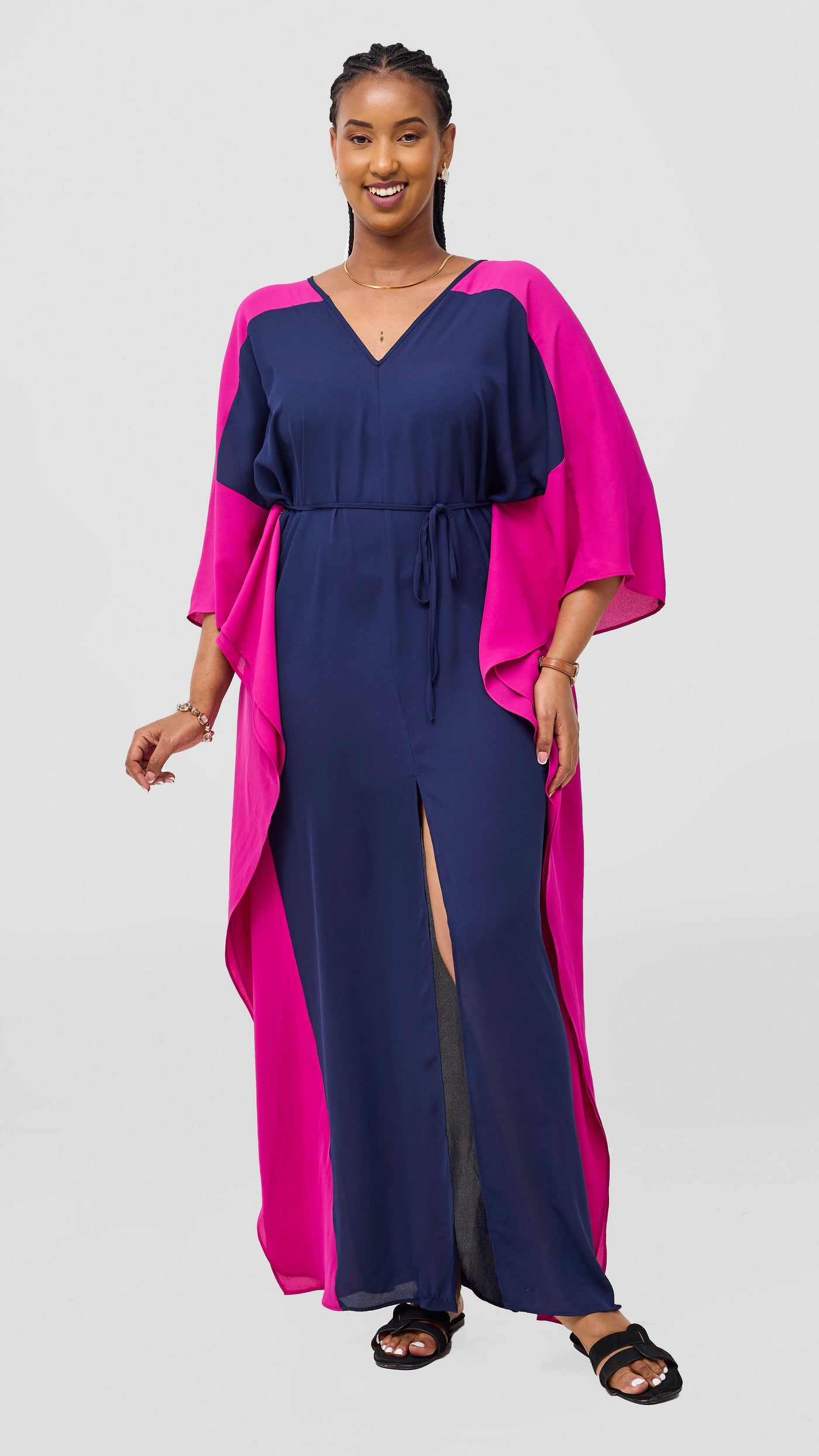 Vivo Iyana Maxi Cover Up - Navy / Fuschia
