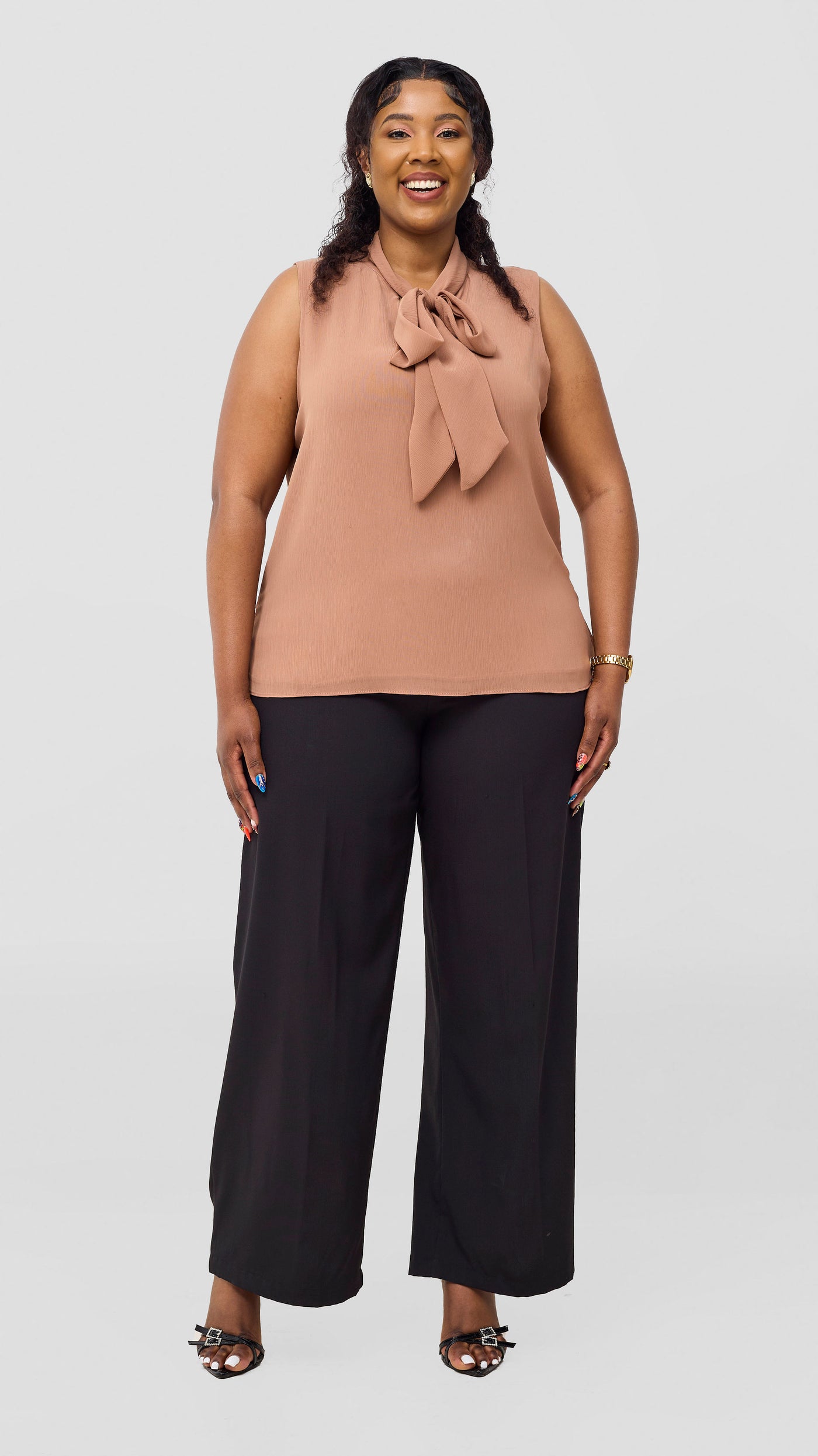 Vivo Niari Sleeveless Top - Brown