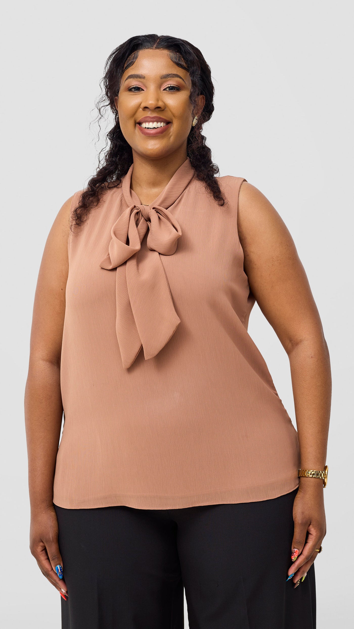 Vivo Niari Sleeveless Top - Brown