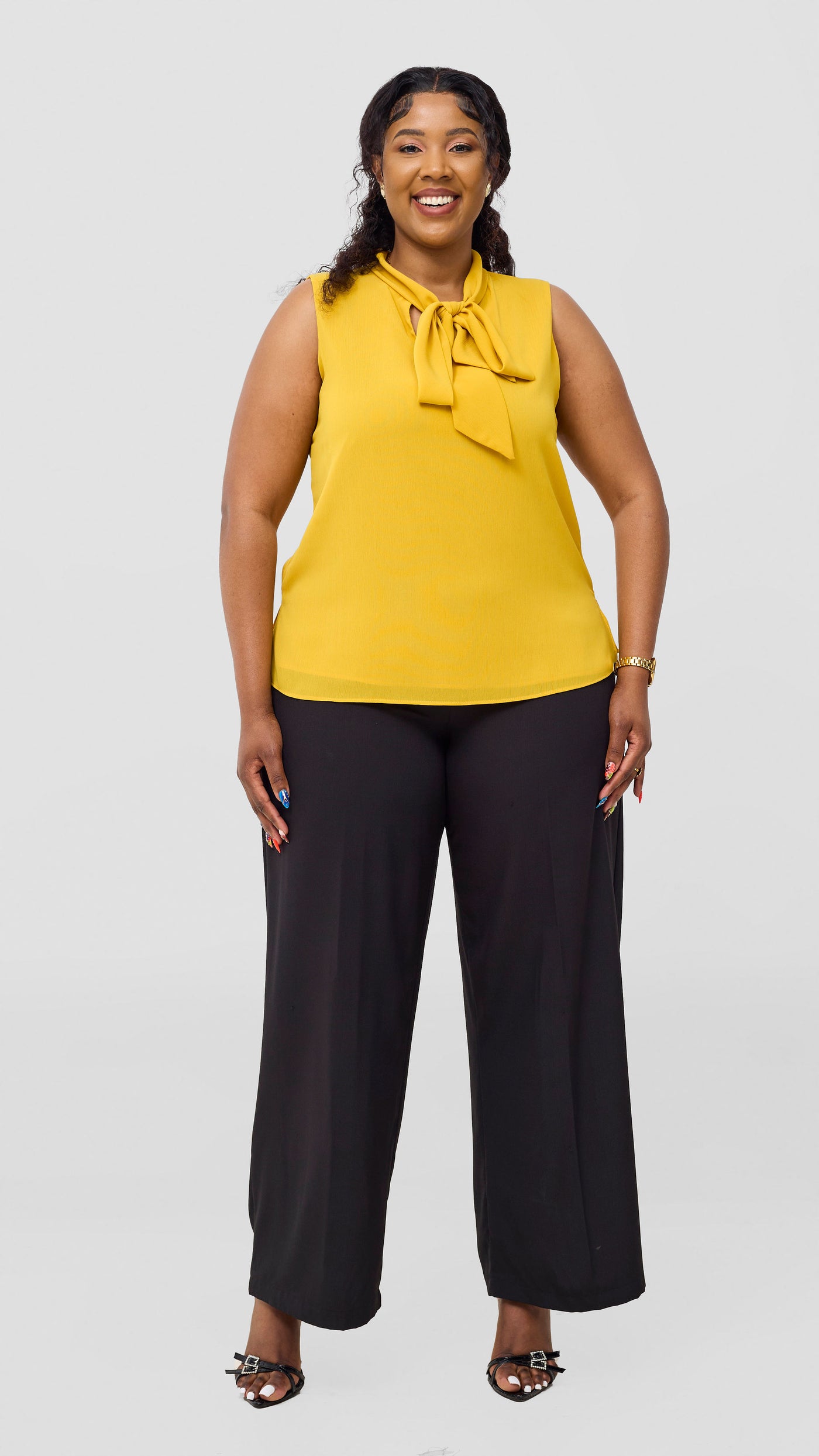 Vivo Niari Sleeveless Top - Light Mustard