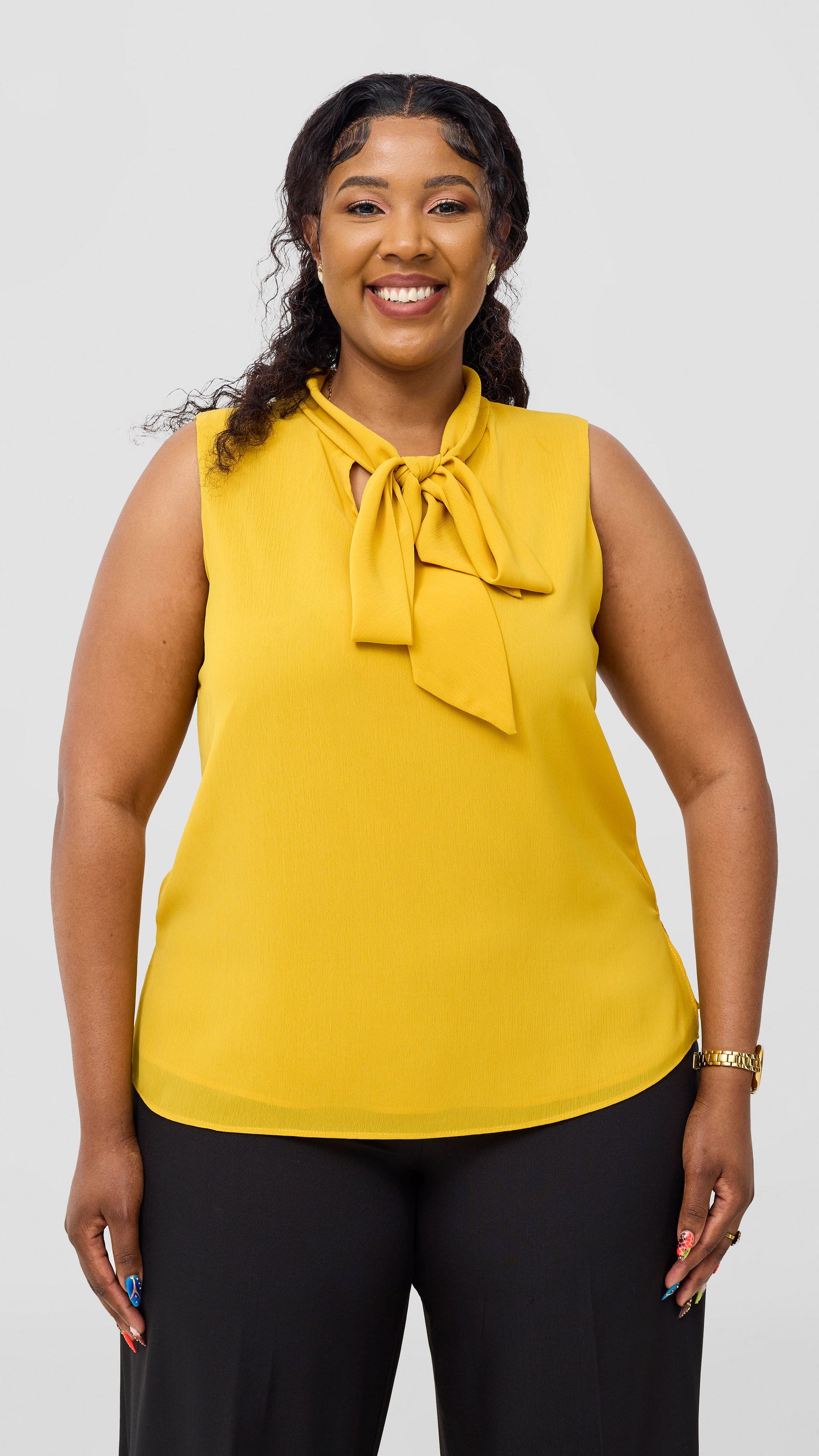 Vivo Niari Sleeveless Top - Light Mustard