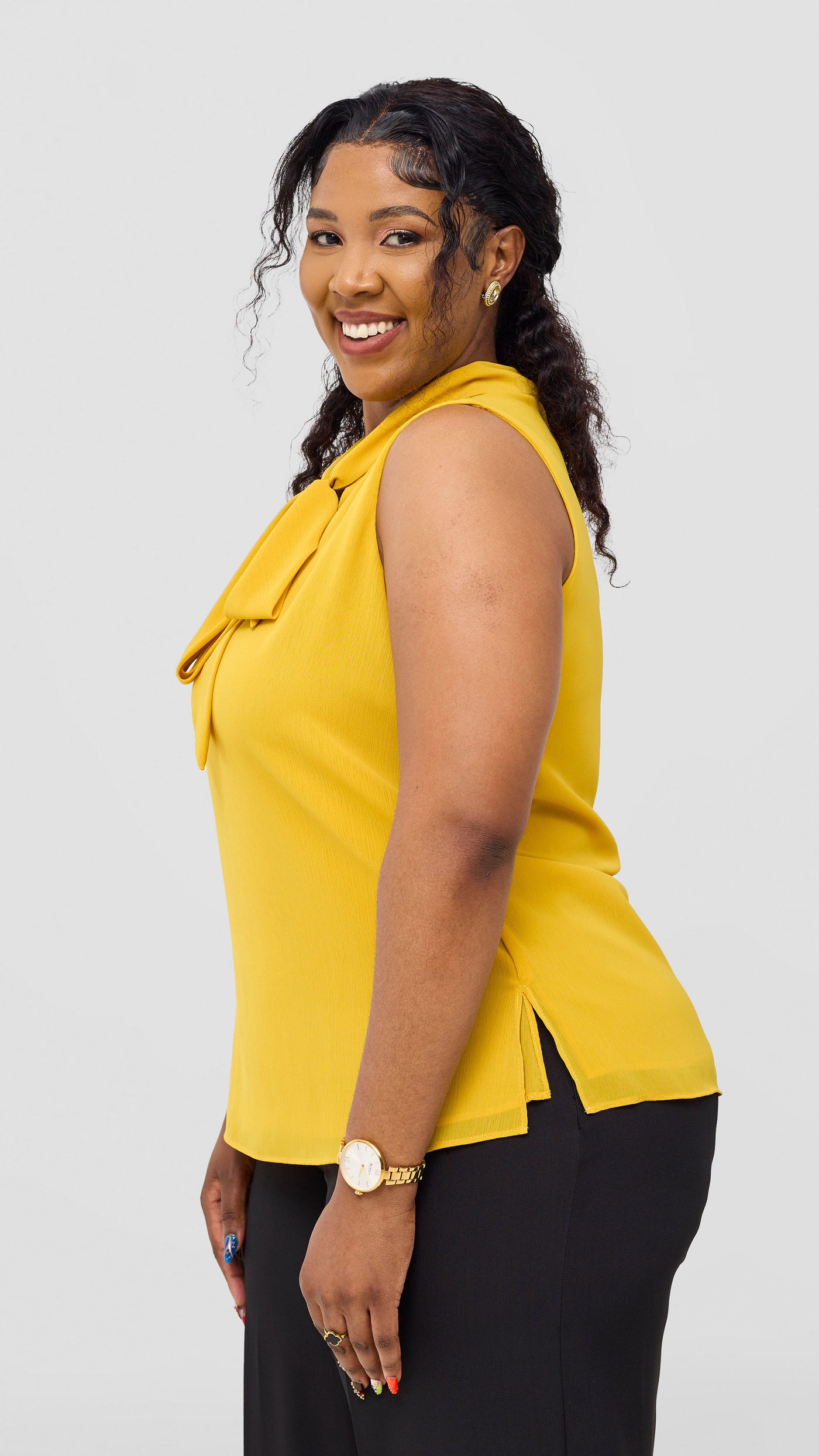 Vivo Niari Sleeveless Top - Light Mustard