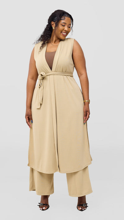Vivo Chela Sleeveless Waterfall - Taupe