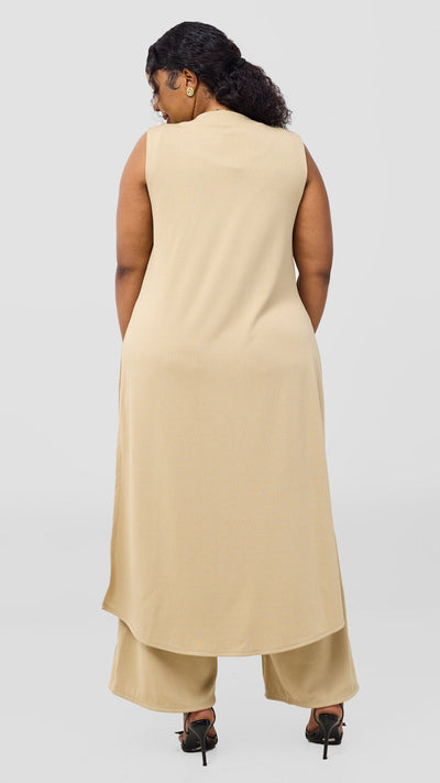 Vivo Chela Sleeveless Waterfall - Taupe