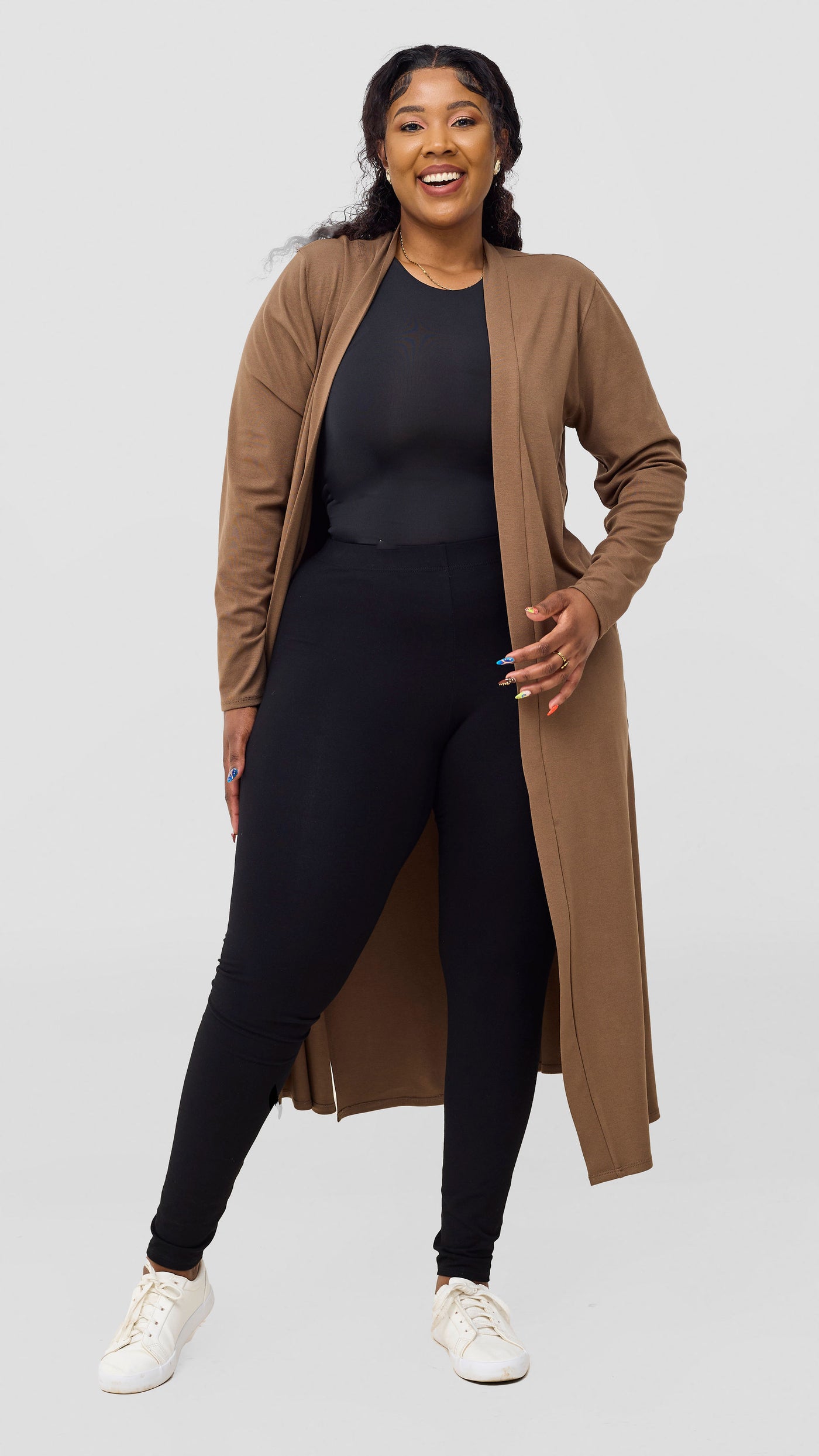 Safari Long Sleeve Waterfall - Dark Taupe