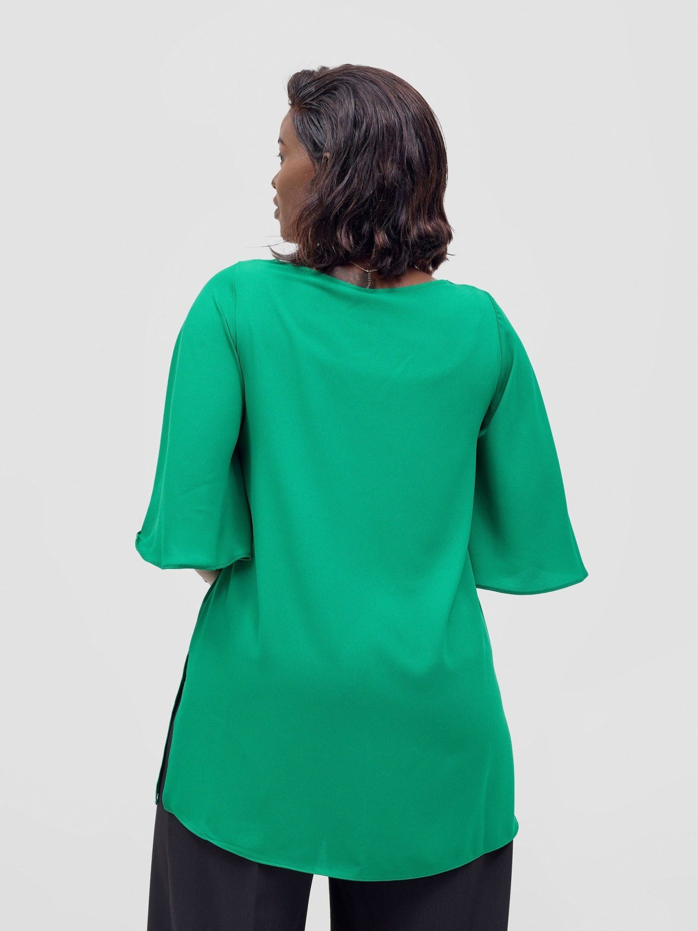 Vivo Hari Flared Sleeve Tunic - Green - Shopzetu