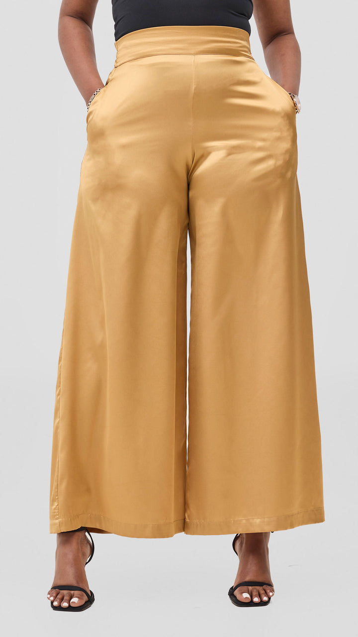 Vivo Chidii Wide Leg Pants - Gold