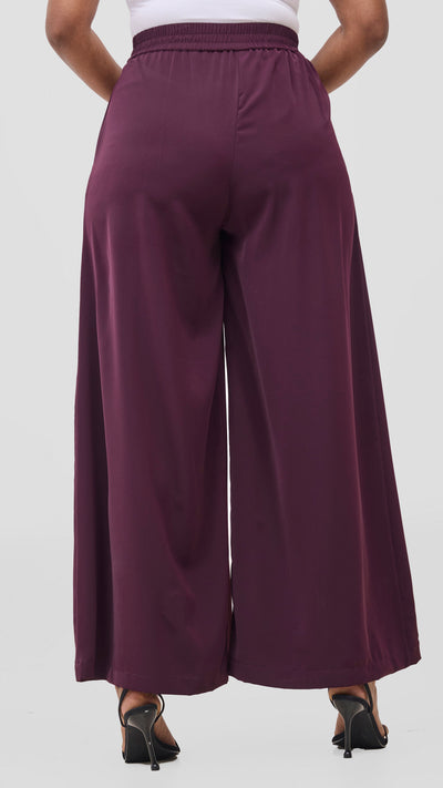 Vivo Ayla Crepe Pants - Mulberry