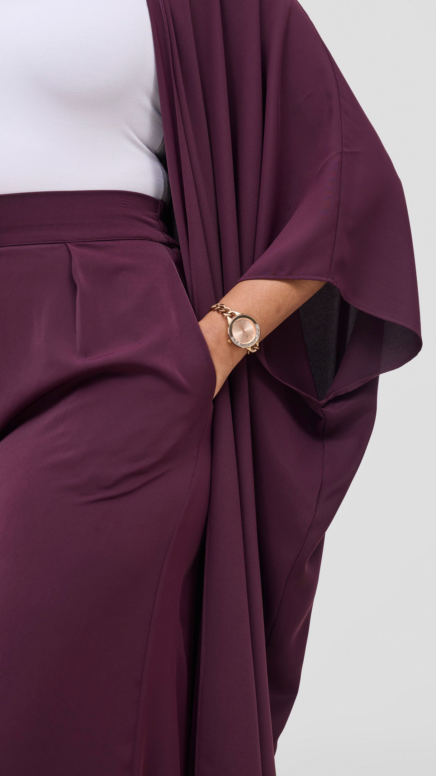Vivo Ayla Crepe Pants - Mulberry