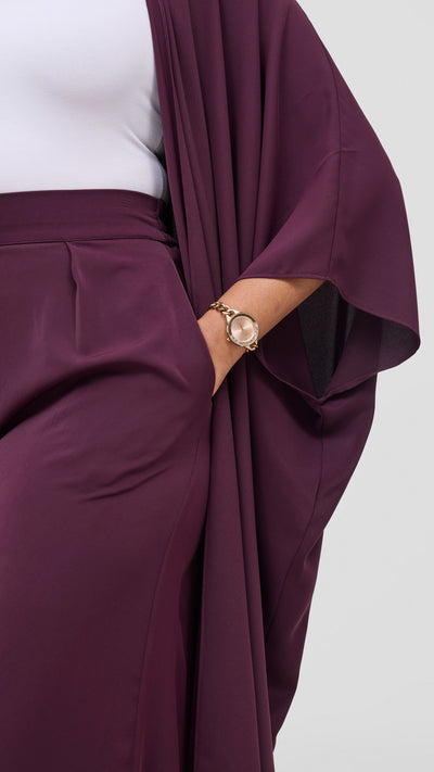 Vivo Ayla Crepe Pants - Mulberry