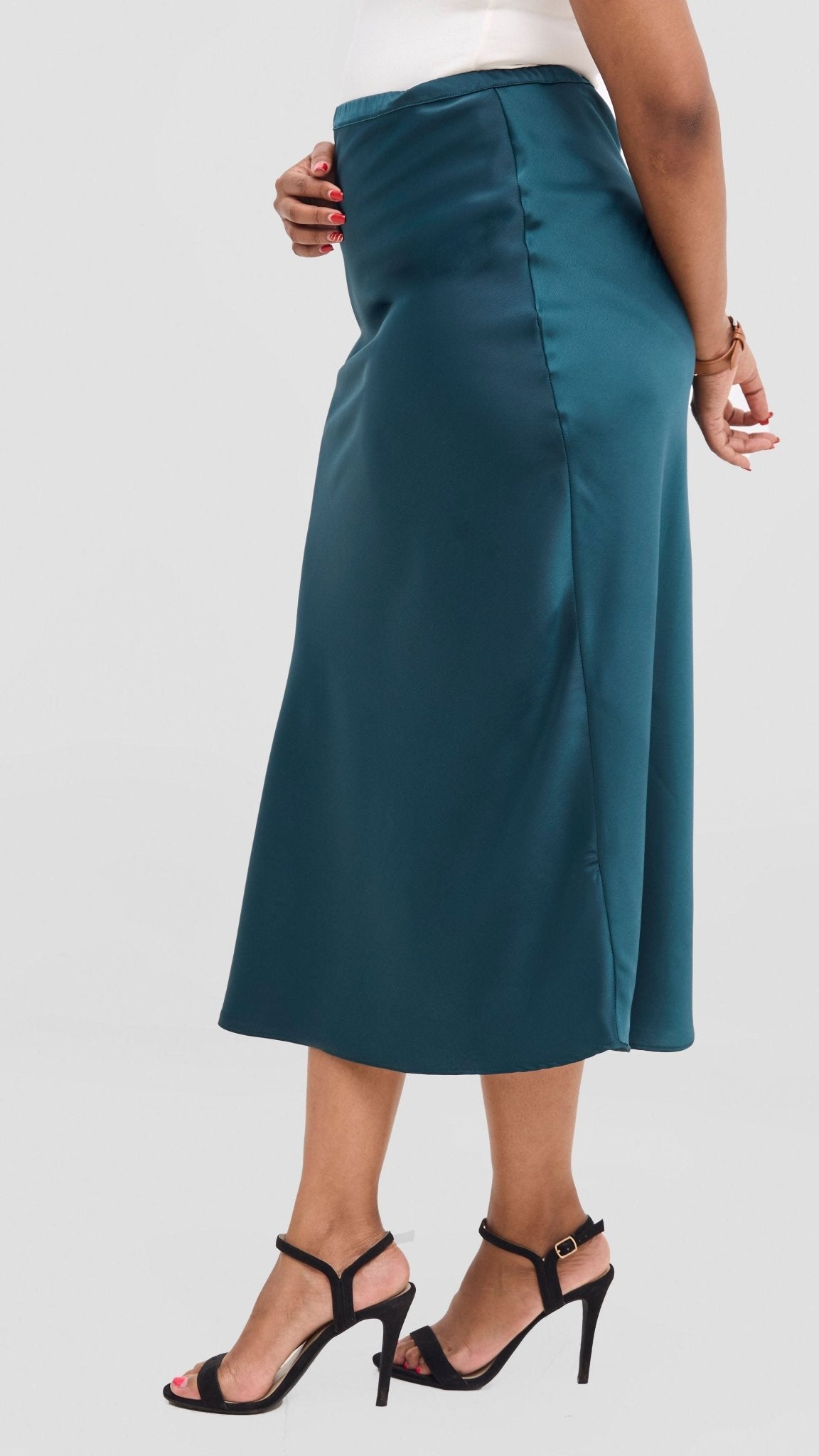 Vivo Samira Slip Skirt - Dark Green - Shopzetu