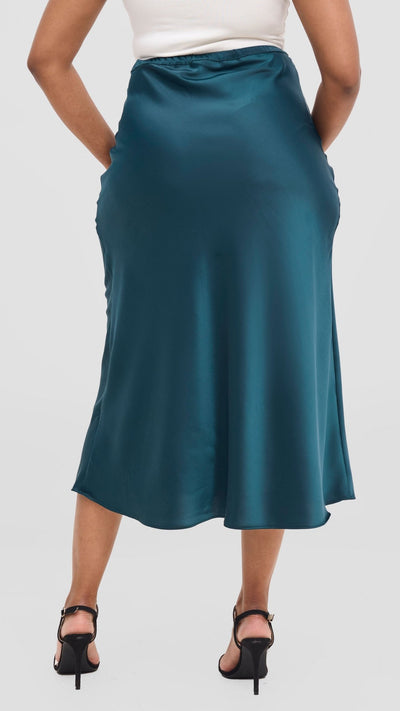 Vivo Samira Slip Skirt - Dark Green - Shopzetu