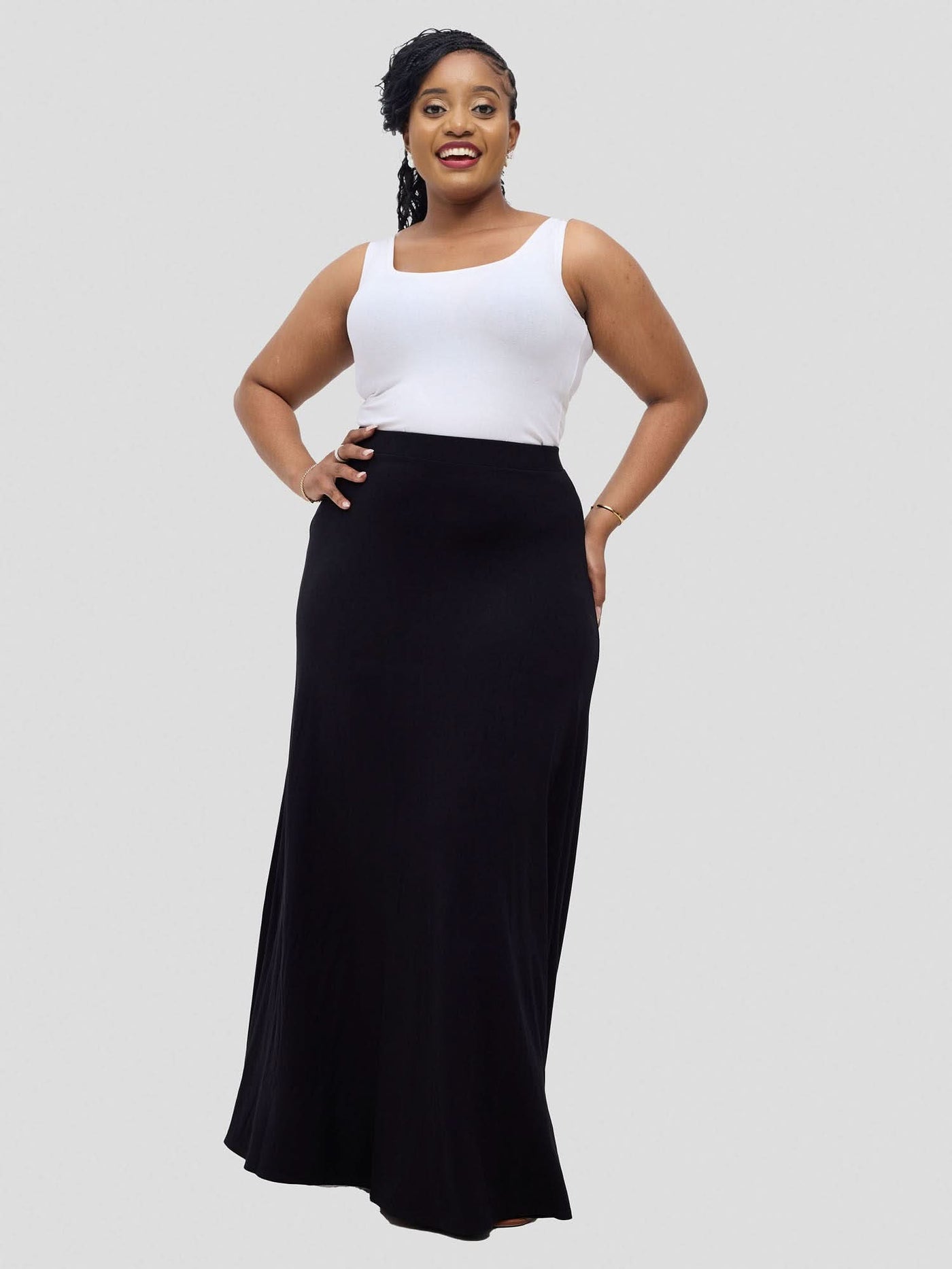 Vivo Basic A-line Maxi Skirt - Black