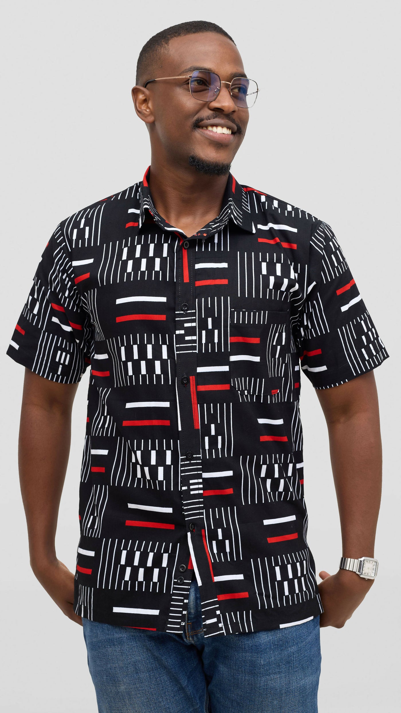 Rafiki Thread African Heritage Shirt - Black