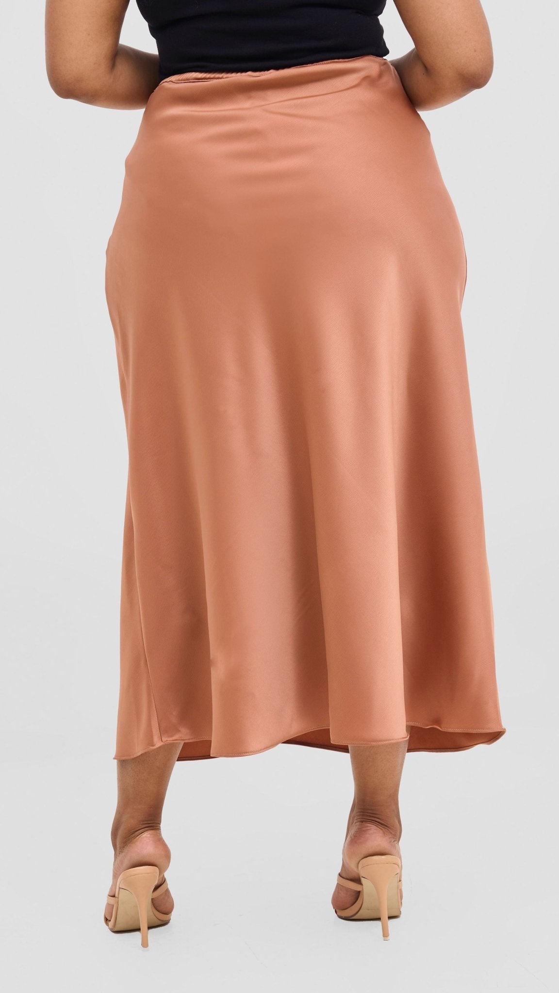 Vivo Samira Slip Skirt - Coffee Brown - Shopzetu