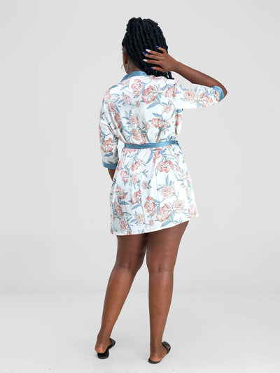 Silk Robe Set - Blue