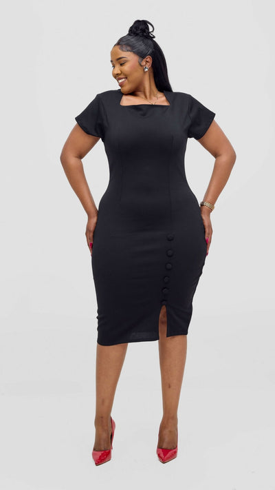 Kakiba Collections Rachael Dress - Black - Shopzetu