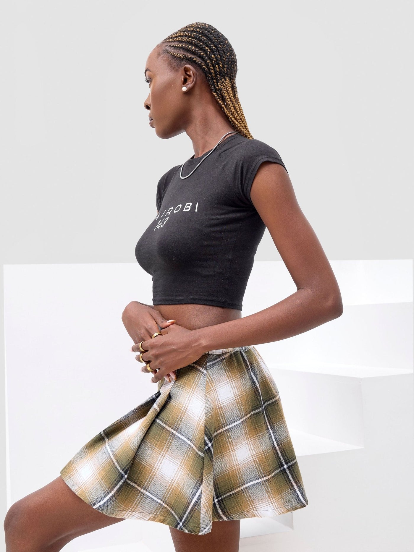 Zoya X Metamorphisized 143 Raglan Sleeve Midriff Top - Black - Shopzetu