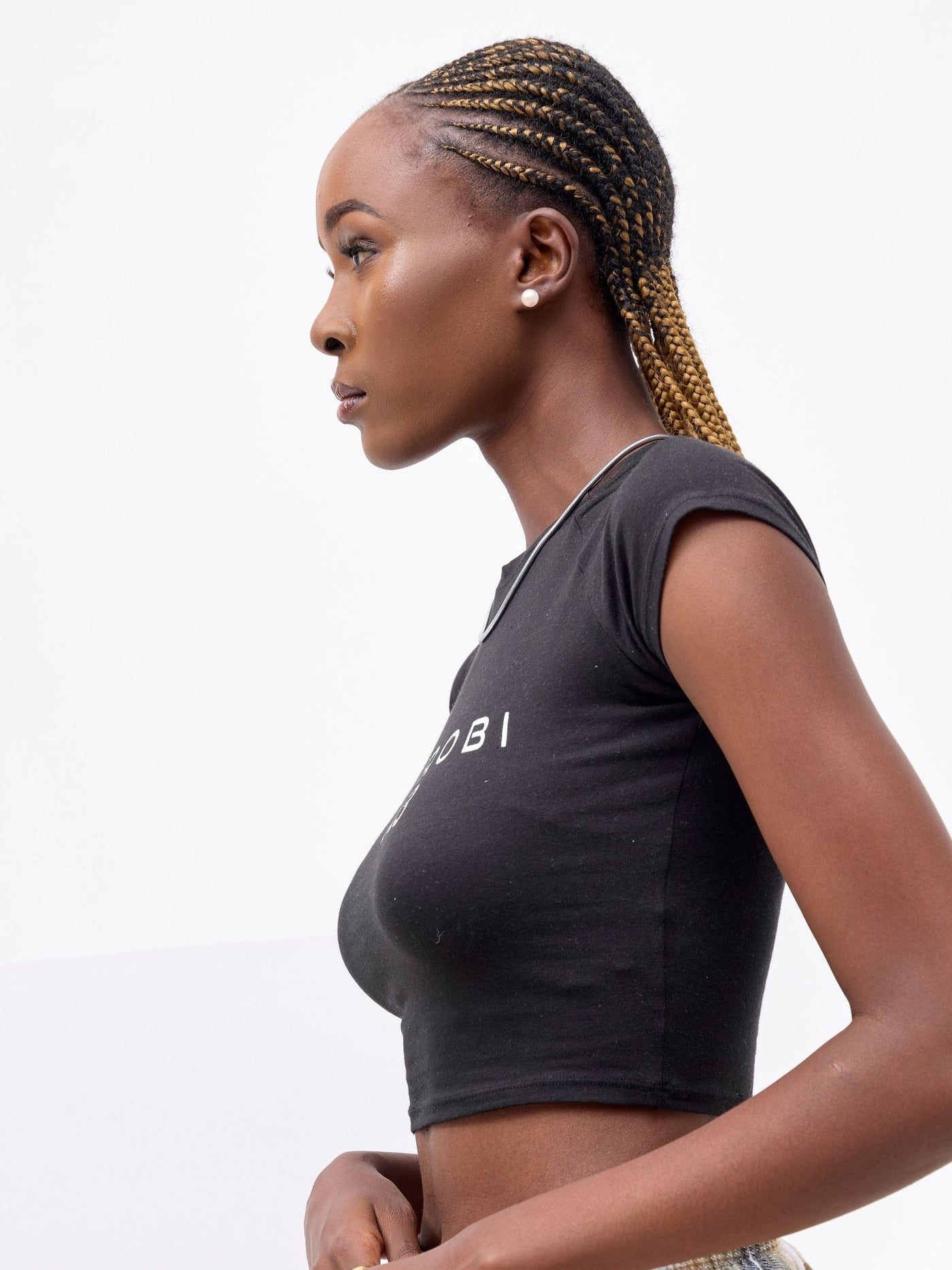 Zoya X Metamorphisized 143 Raglan Sleeve Midriff Top - Black - Shopzetu
