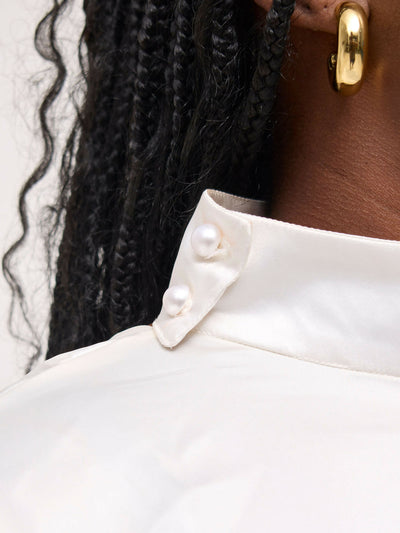 Elsie Glamour Ariana Top - White - Shopzetu
