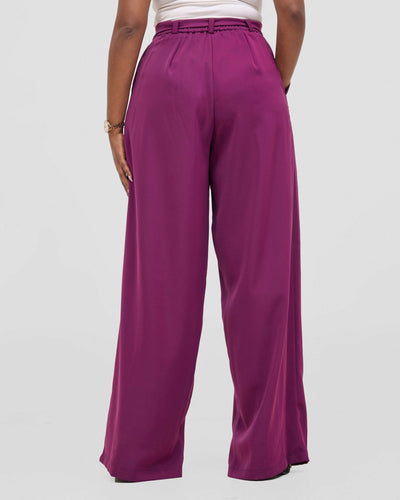 Poised Palazzo Pant - Purple - Shopzetu