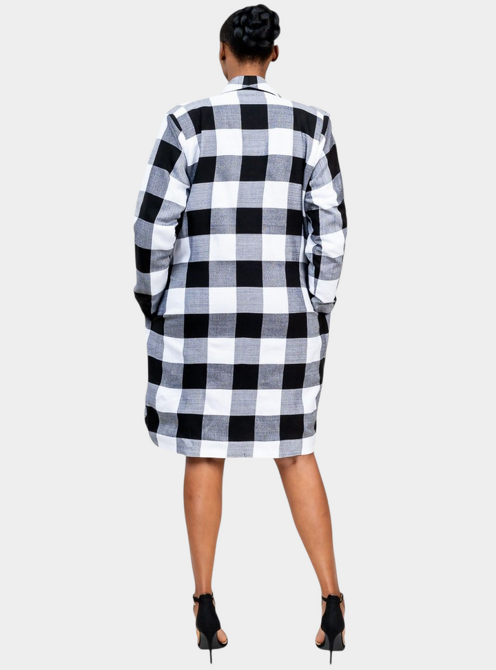 Rafiki Threads Trendy Gown Jacket - Black / White
