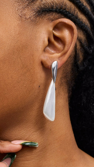 Accessorize With Style Statement Earring - Silver - Shopzetu