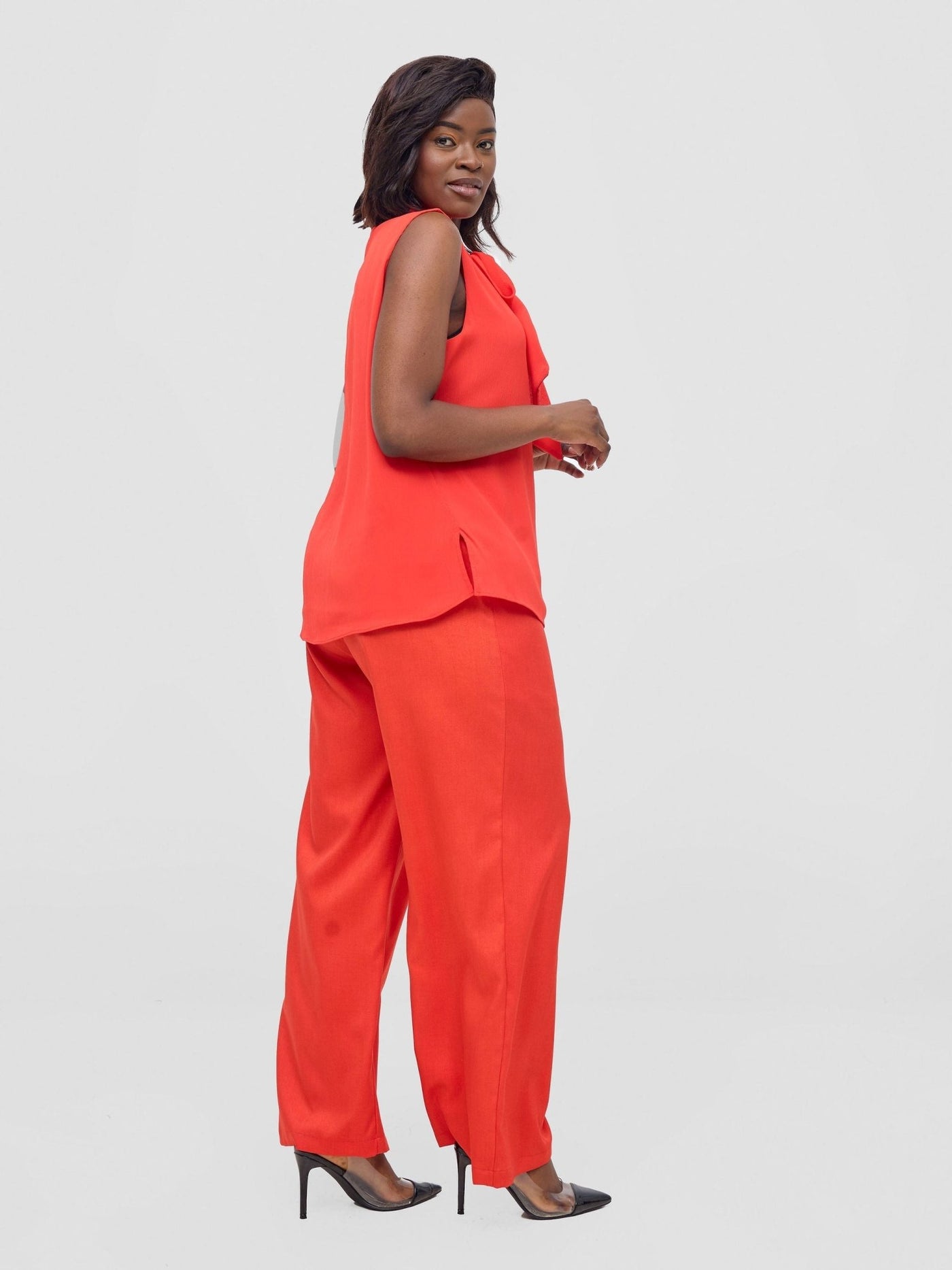 Vivo Niari straight leg Pants - Orange - Shopzetu