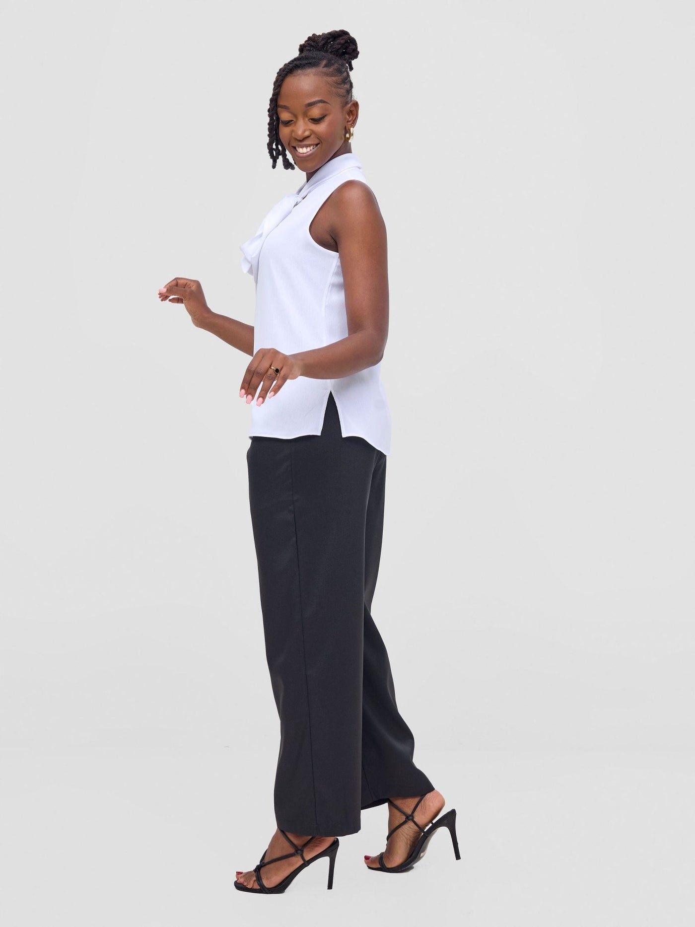 Vivo Niari straight leg Pants - Black - Shopzetu