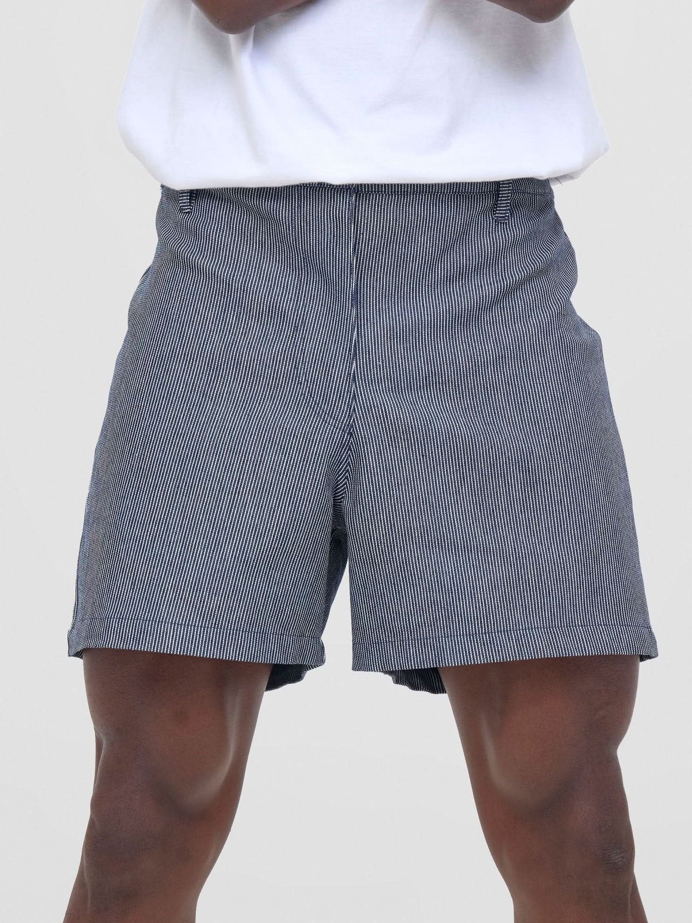 Zoya Nia Wide Leg Shorts - Tickling Stripes Print - Shopzetu