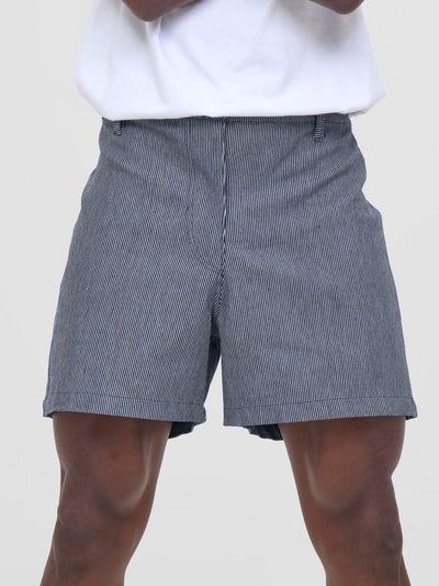 Zoya Nia Wide Leg Shorts - Tickling Stripes Print - Shopzetu